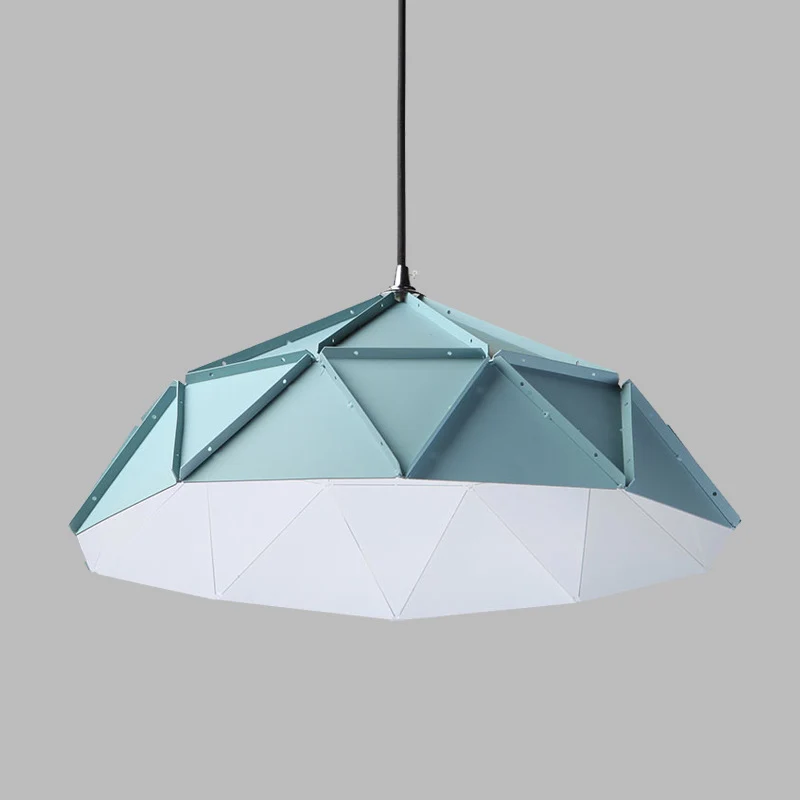 Moderne kom metalen hanglamp 1 licht naar beneden verlichting blauw voor eetkamer Clearhalo