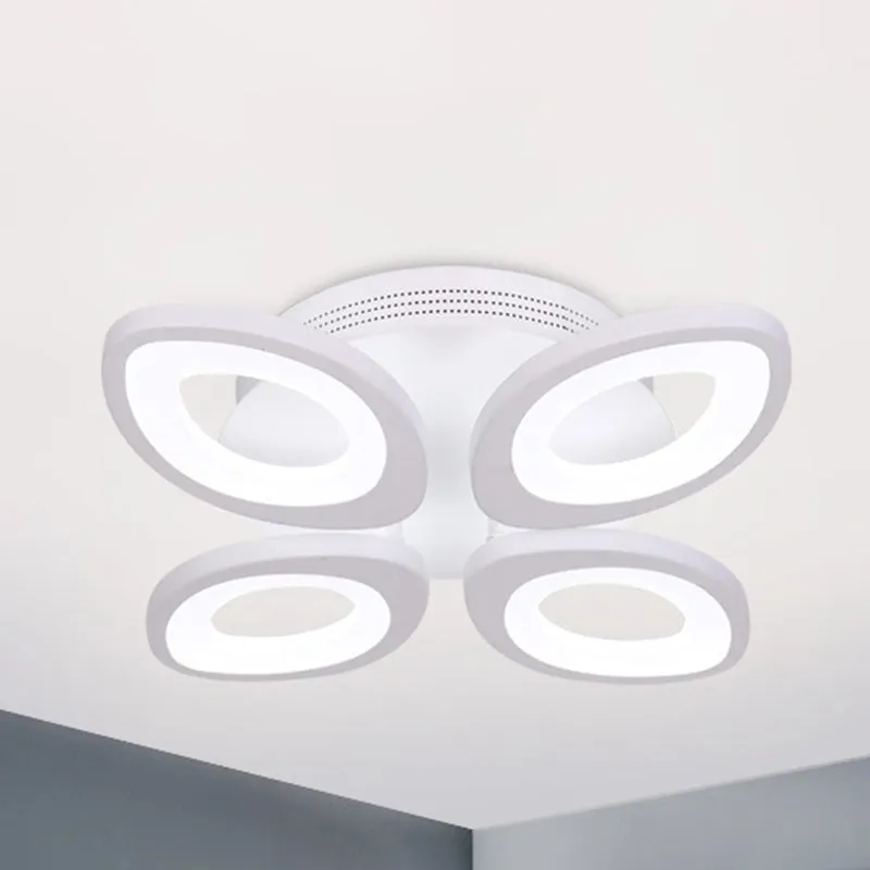 Moderne LED-inbouwlamp met 4/5/8 lampen en acrylkap Plafondverlichting met wit blad warm/wit/natuurlijk licht Clearhalo