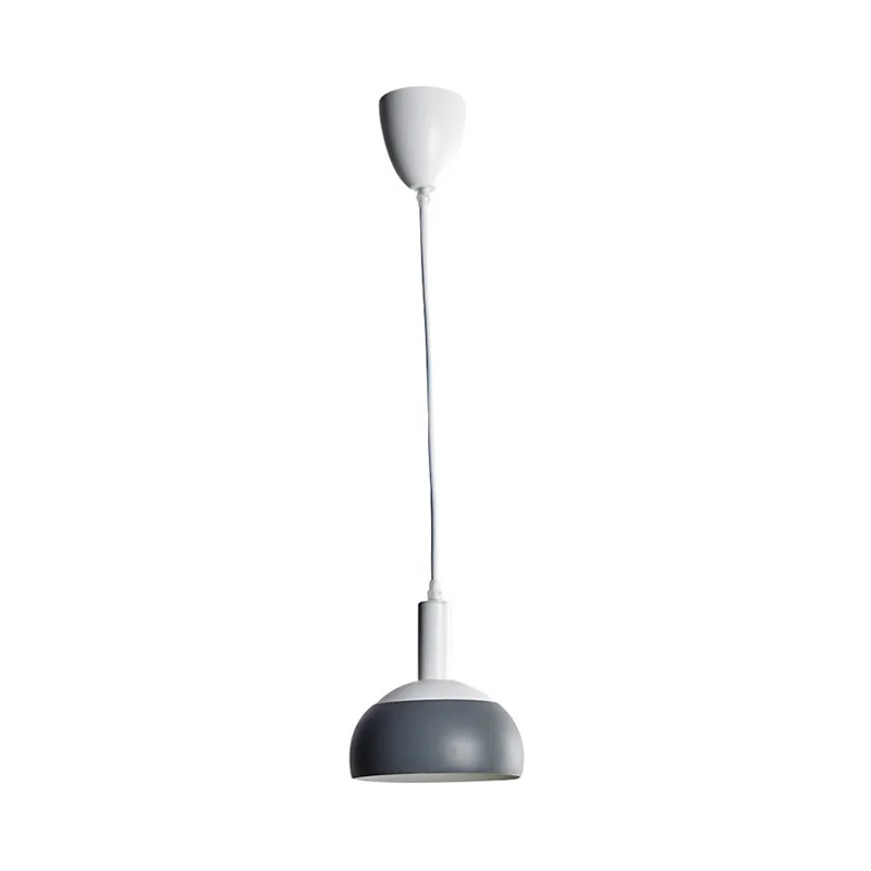 Moderne Nordic Dome hanglampset ijzer 1 kop woonkamer draaibare ophanging hanger grijs Clearhalo