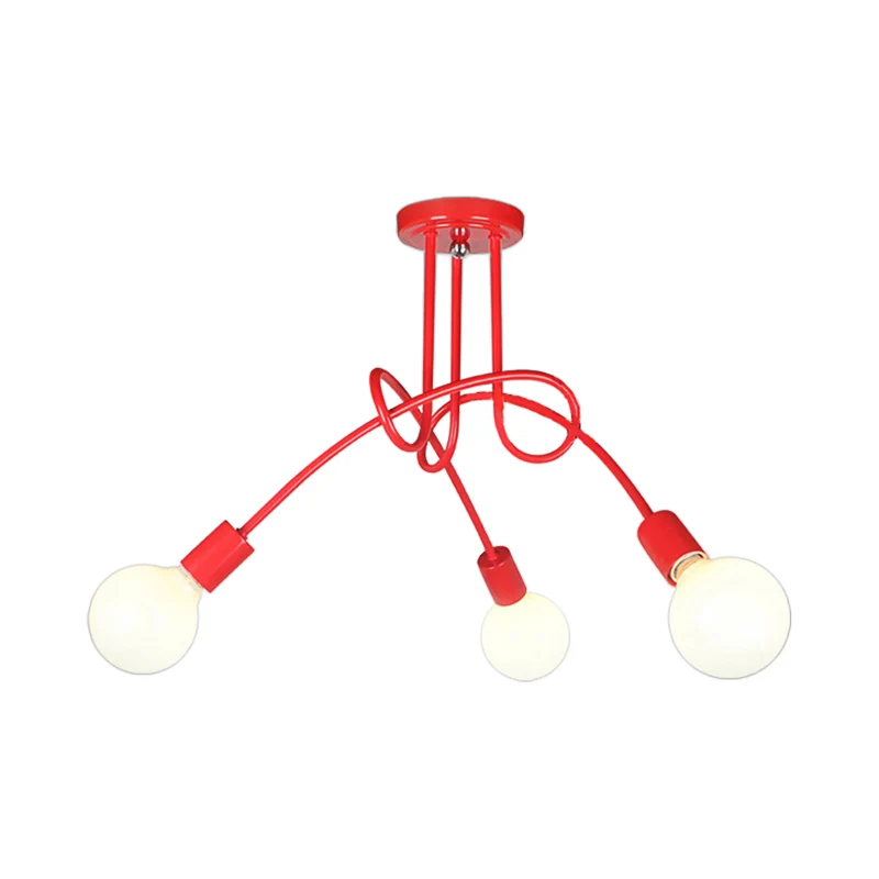 Moderne plafondverlichting woonkamer, grote semi-inbouwlamp met metalen draaiarm Clearhalo