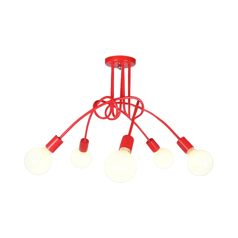 Moderne plafondverlichting woonkamer, grote semi-inbouwlamp met metalen draaiarm Clearhalo