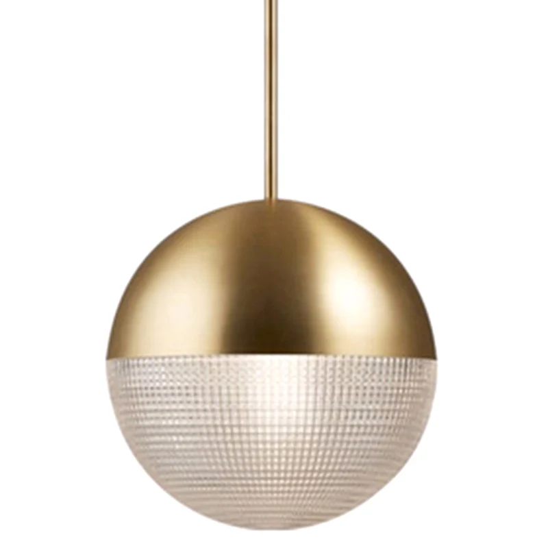 Moderne stijl halfronde glazen hanglamp, mat metalen lamplichaam, 1-lichts hanglamp voor gangpadbar Clearhalo