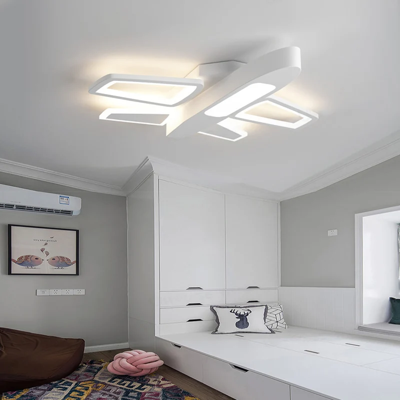 Moderne witte kinderplafondlamp Vliegtuig Acryl LED-inbouwlamp voor pretpark Clearhalo