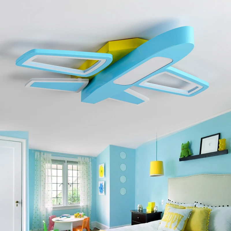 Moderne witte kinderplafondlamp Vliegtuig Acryl LED-inbouwlamp voor pretpark Clearhalo