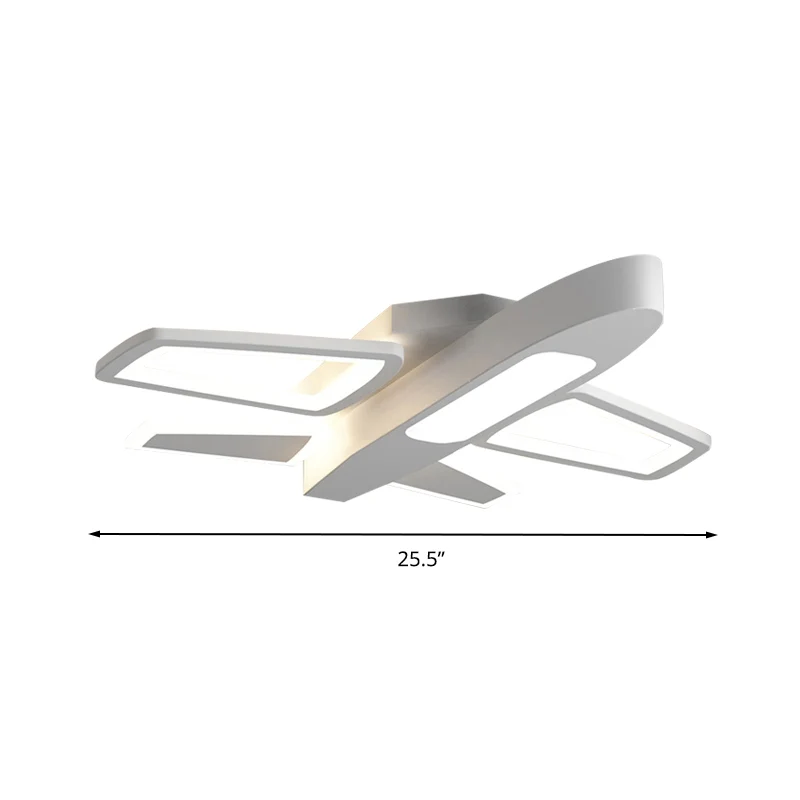 Moderne witte kinderplafondlamp Vliegtuig Acryl LED-inbouwlamp voor pretpark Clearhalo