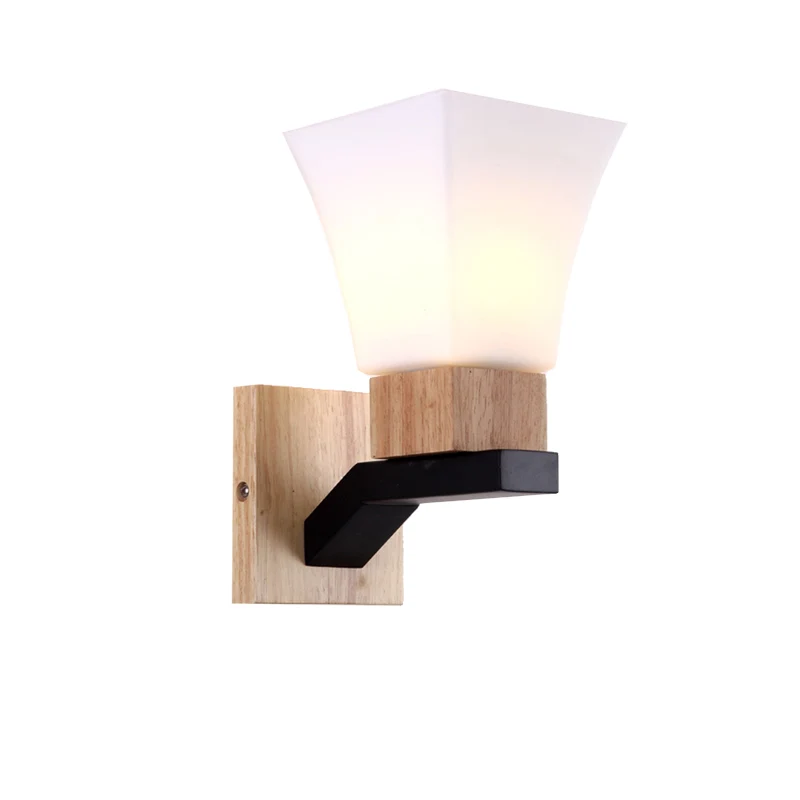 Moderne witte wandkandelaar omgekeerde bel één kop matglazen wandlamp voor slaapkamer eetkamer Clearhalo