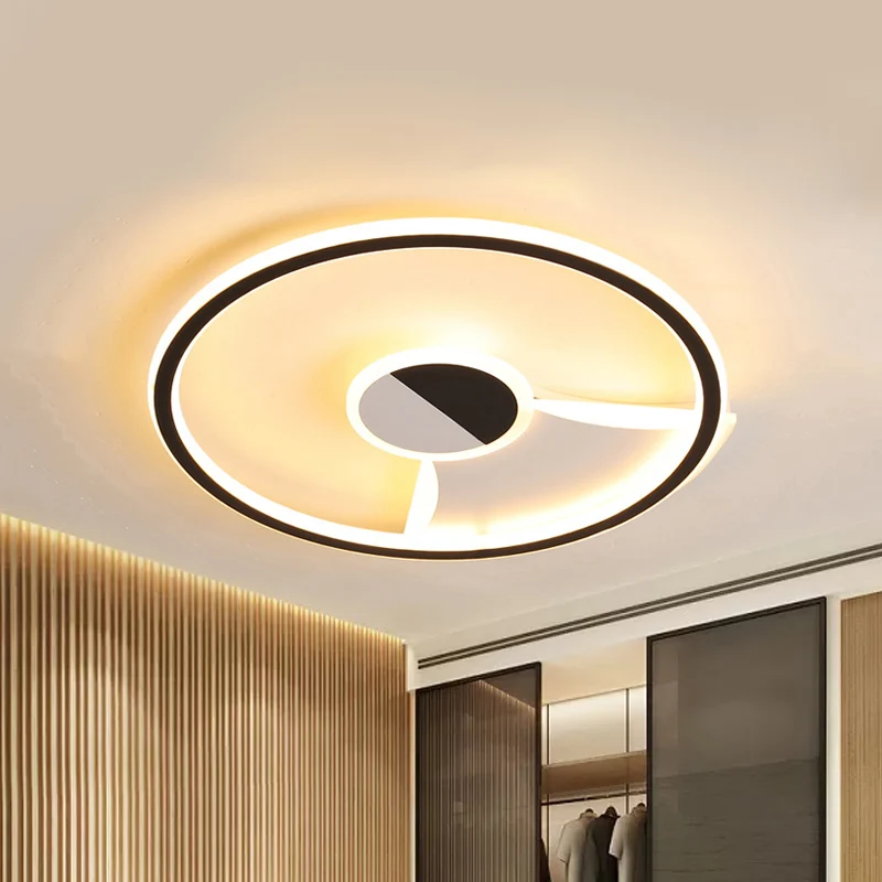 Moderne witte/warme inbouwverlichting acryl 16"/19,5"/23,5" inbouwlampen zwart Clearhalo