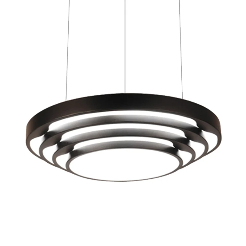 Modernisme taps toelopende ronde hangplafondlamp Metaal LED Eetkamer Hanglampset zwart/wit, warm/wit/natuurlijk licht Clea...