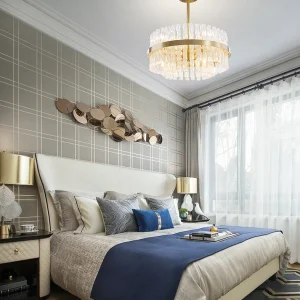 Multiplier kristallen hanglamp moderne metalen ronde woonkamer kroonluchter licht goud Clearhalo