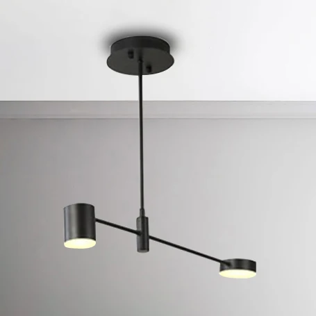 Multi-tiers asymmetrische kroonluchter licht metaal eenvoudige stijl 2/4/6/8 koppen zwart/wit hanglamp warm/wit/derde vers...