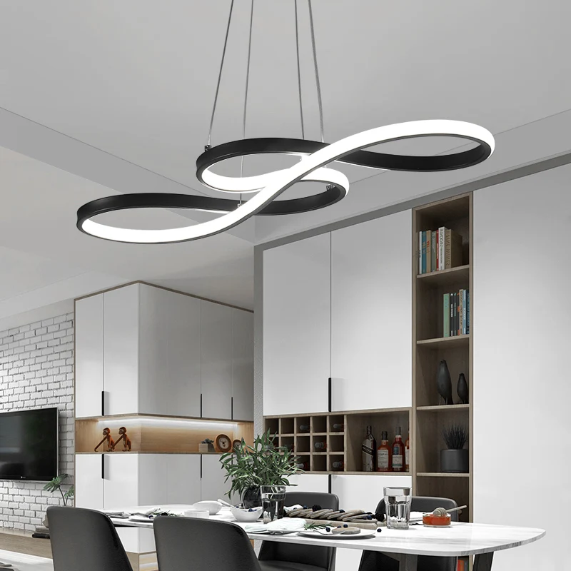 Muzieknotatie Restaurant Hanglamp Metallic minimalistische LED-eilandlamp Clearhalo