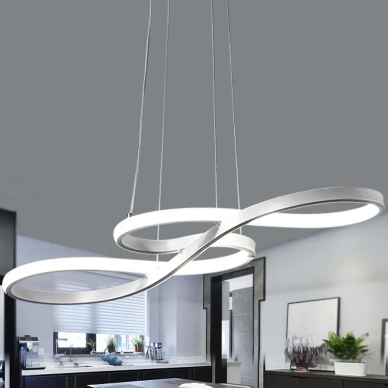 Muzieknotatie Restaurant Hanglamp Metallic minimalistische LED-eilandlamp Clearhalo