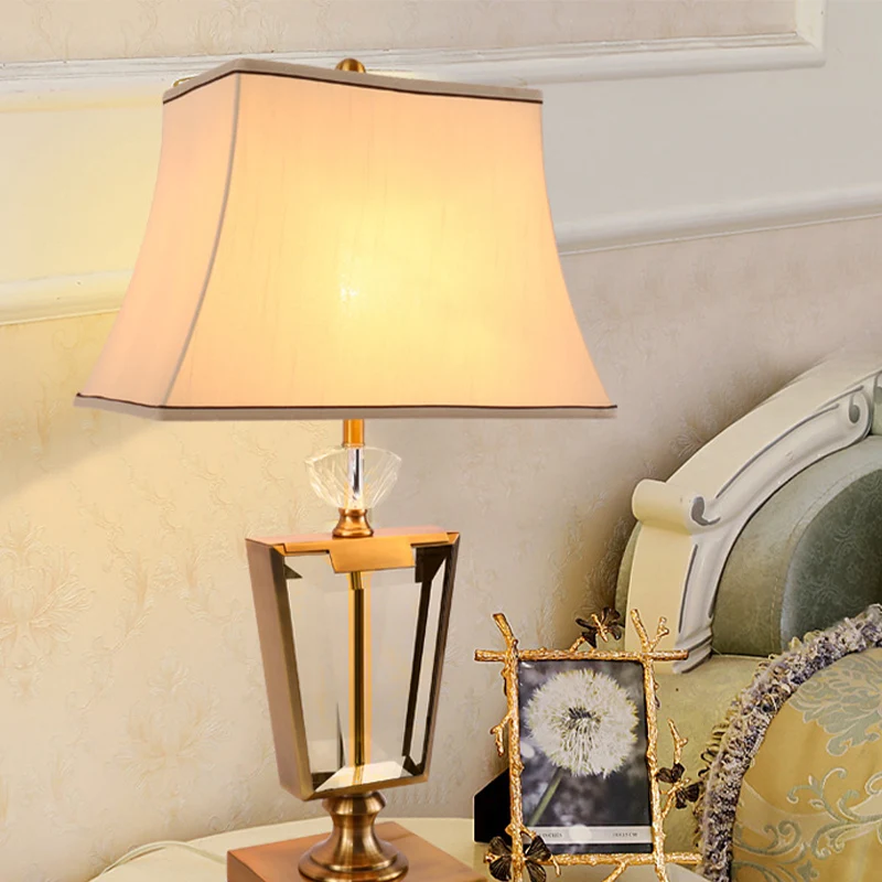 Nachtkastjelamp met 1 hoofd nachtkastje, modernisme, beige, met bel-stofscherm Clearhalo