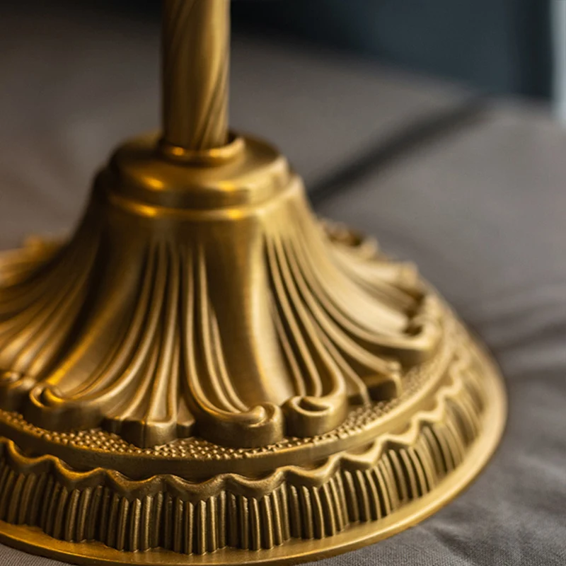 Nachtkastjelamp met één lamp, antieke kroonvormige kristallen tafellamp goud voor slaapkamer Clearhalo