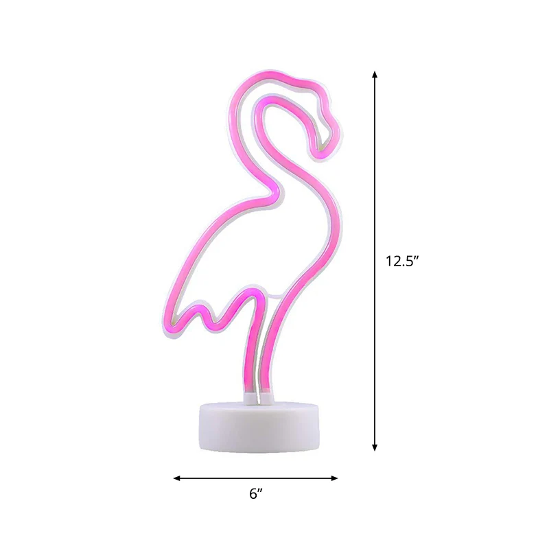 Neonbord kleine LED-nachtverlichting Kinder plastic witte batterij tafellamp voor slaapkamer Clearhalo
