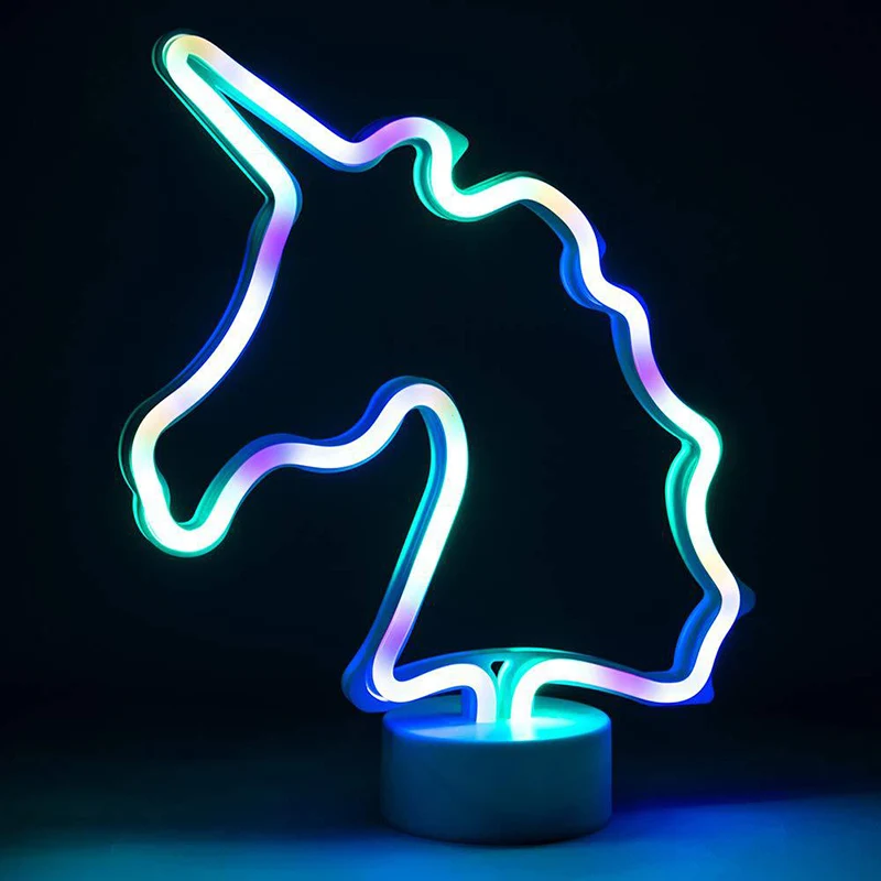 Neonbord kleine LED-nachtverlichting Kinder plastic witte batterij tafellamp voor slaapkamer Clearhalo