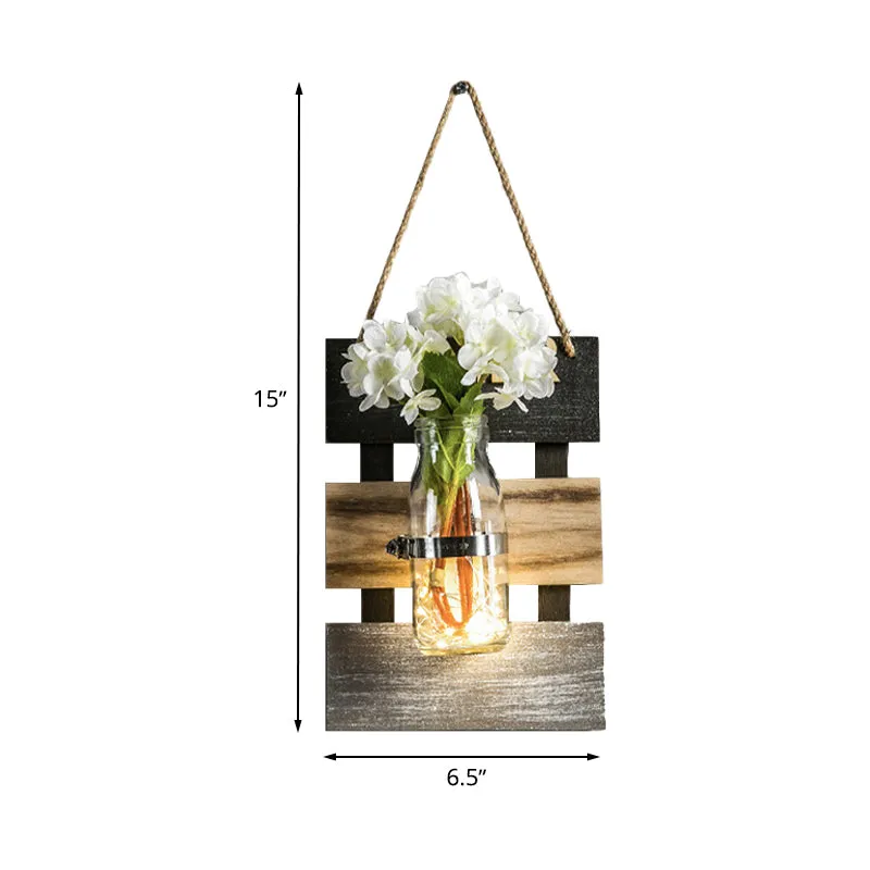Nordic Flower Accent String Light voor theewinkel Helderglazen pot wandlamp roze/wit/geel Clearhalo
