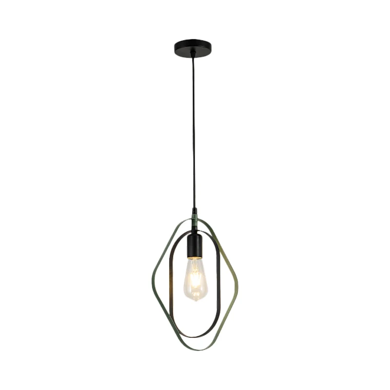 Nordic Geometry Draaibare hangende hanglamp 1-lichts metalen plafondlamp meerdere kleuren Clearhalo