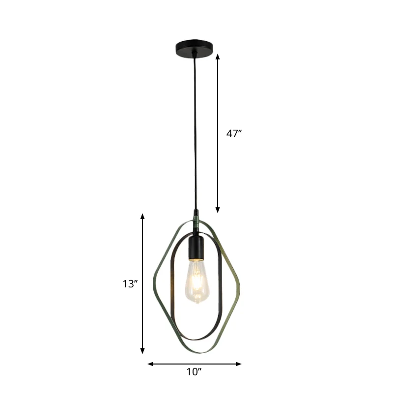 Nordic Geometry Draaibare hangende hanglamp 1-lichts metalen plafondlamp meerdere kleuren Clearhalo