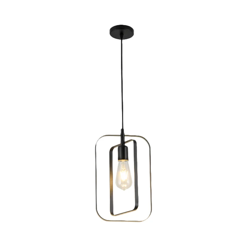 Nordic Geometry Draaibare hangende hanglamp 1-lichts metalen plafondlamp meerdere kleuren Clearhalo