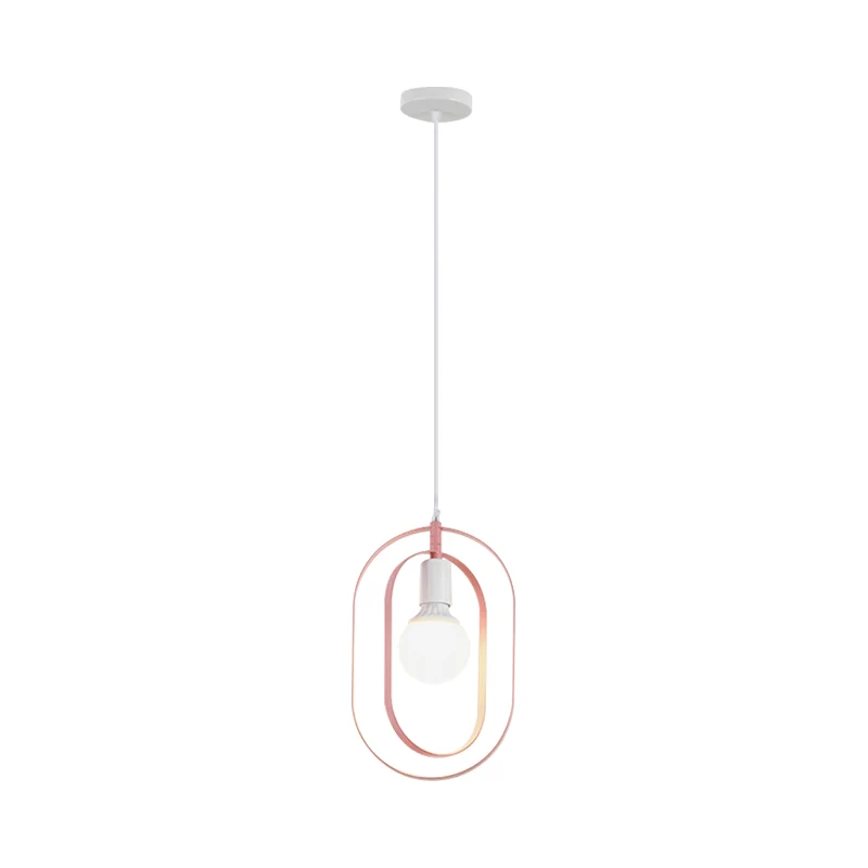Nordic Geometry Draaibare hangende hanglamp 1-lichts metalen plafondlamp meerdere kleuren Clearhalo