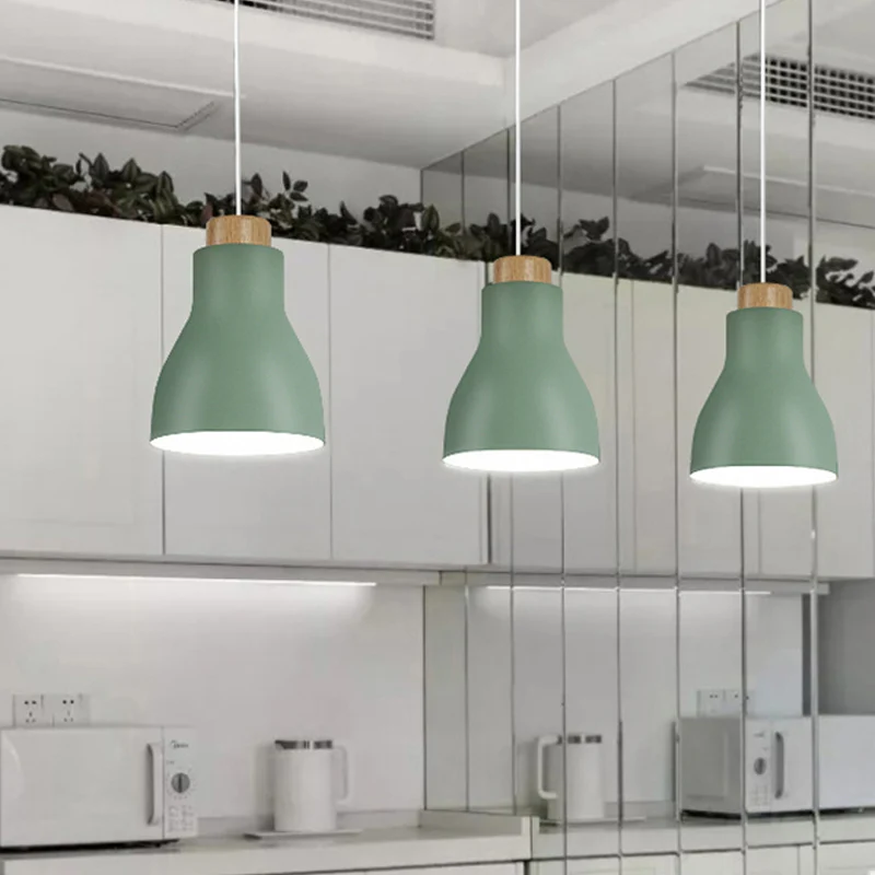 Nordic hanglamp met halve fles, één kop, metalen hanglamp voor balkon, studeerkamer Clearhalo
