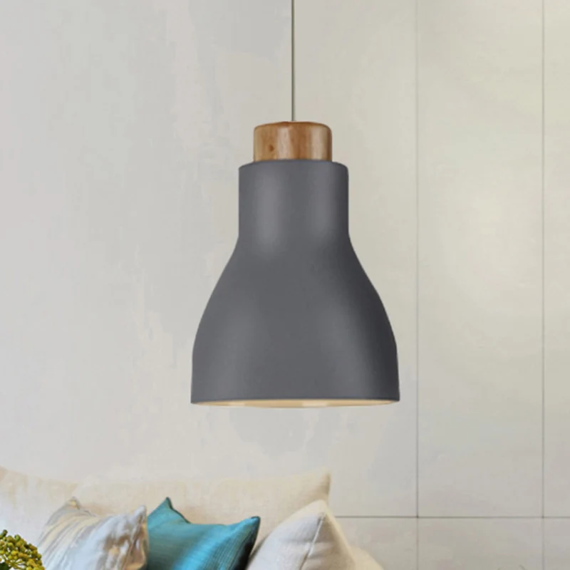 Nordic hanglamp met halve fles, één kop, metalen hanglamp voor balkon, studeerkamer Clearhalo