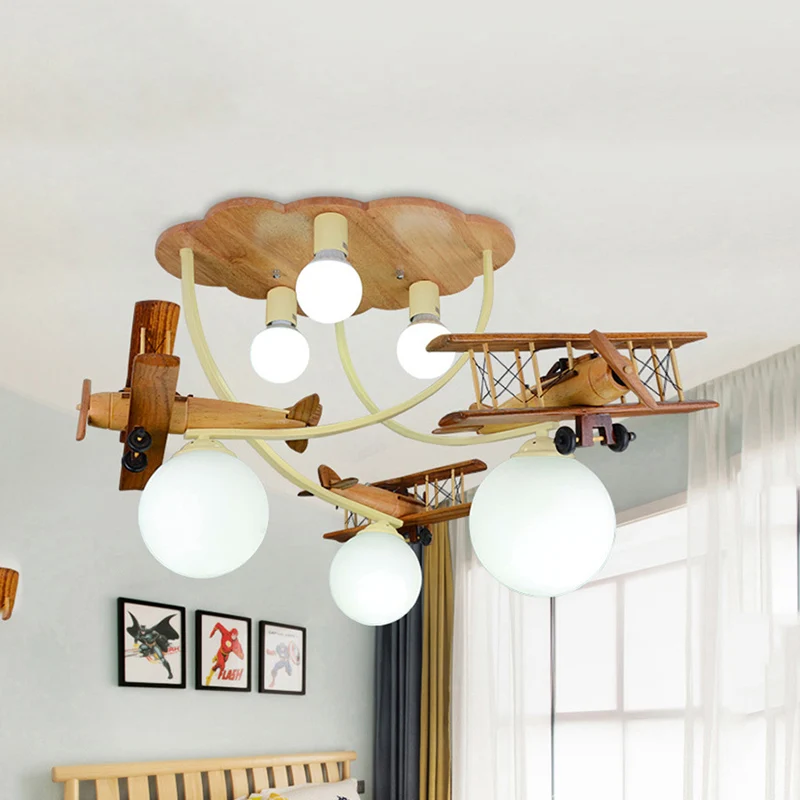 Nordic Plane inbouw plafondlamp Houten plafondlamp voor slaapkamer Clearhalo