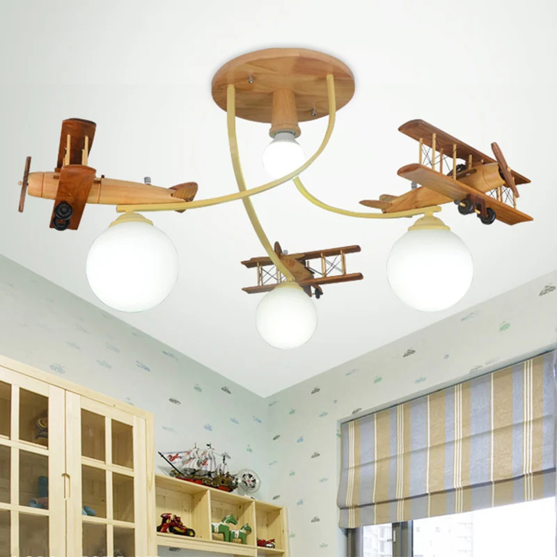 Nordic Plane inbouw plafondlamp Houten plafondlamp voor slaapkamer Clearhalo