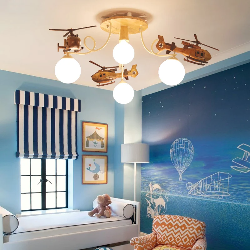 Nordic Plane inbouw plafondlamp Houten plafondlamp voor slaapkamer Clearhalo