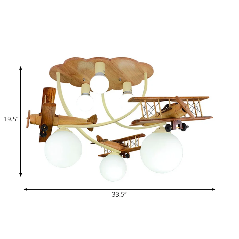 Nordic Plane inbouw plafondlamp Houten plafondlamp voor slaapkamer Clearhalo