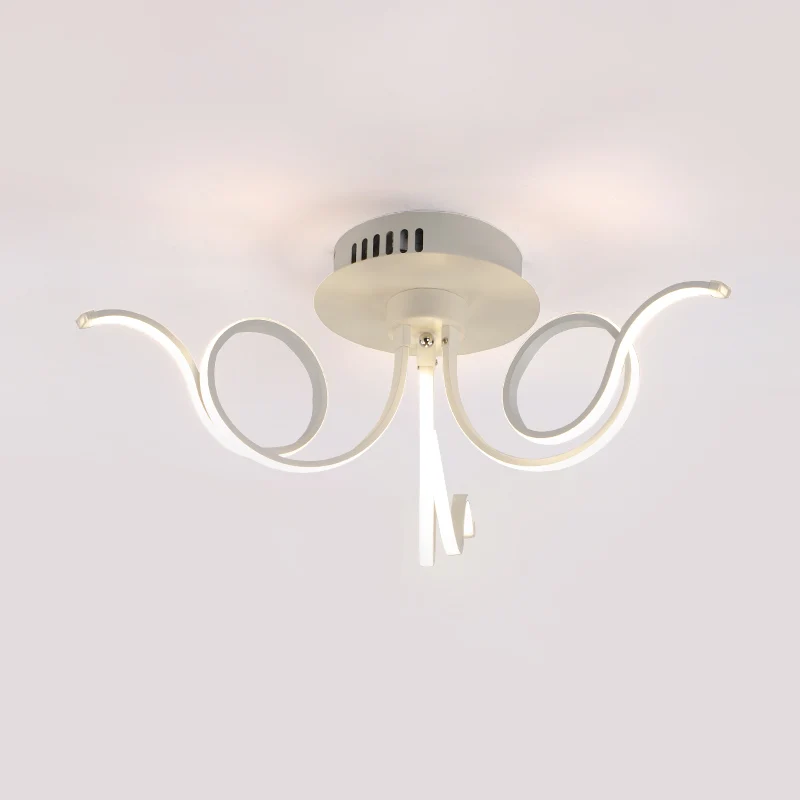 Octopus Inbouwlamp Hedendaags Acryl 3/6/8 Lichten Woonkamer LED Plafondmontage Lichtarmatuur Warm/Wit Clearhalo