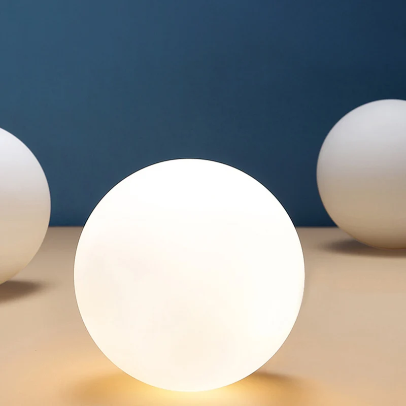 Opaal glazen bollen hanglamp minimalistische hangende kroonluchter voor woonkamer Clearhalo