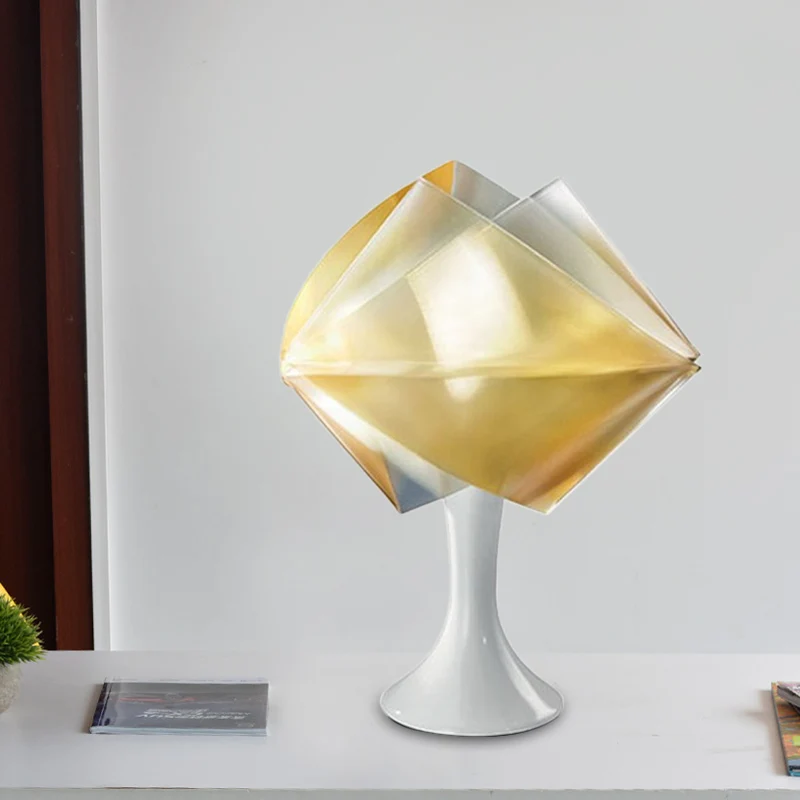 Paars/geel nachtkastje op rol, eenvoudige stijl, 1 lamp, ijzeren nachtkastje, verlichting met voet voor woonkamer Clearhalo