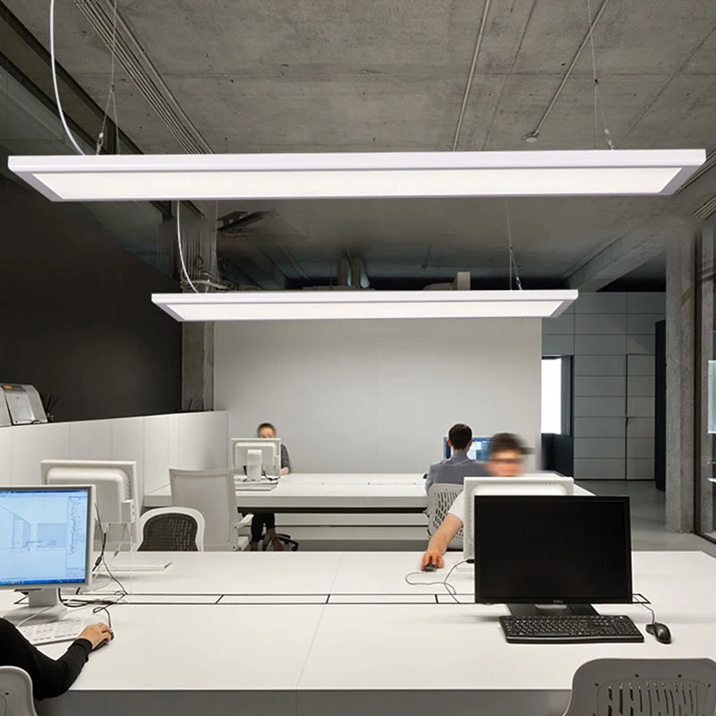 Paneelvormige dunne hanglamp Kit Simplicity Acryl witte LED-hanglamp Clearhalo