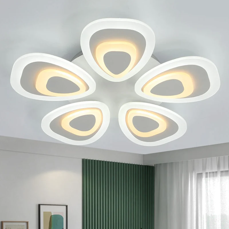 Peacock Tail Acryl Plafondverlichtingsarmatuur Modern 3/5/9 Lichten LED Wit Inbouwlamp Warm/Wit/Natuurlijk Licht Clearhalo