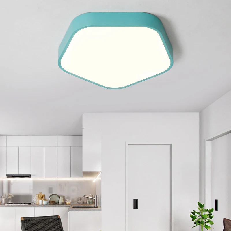 Pentagon Slim Panel Inbouwlamp Eenvoudige stijl acrylplafondlamp voor studeerkamer Clearhalo