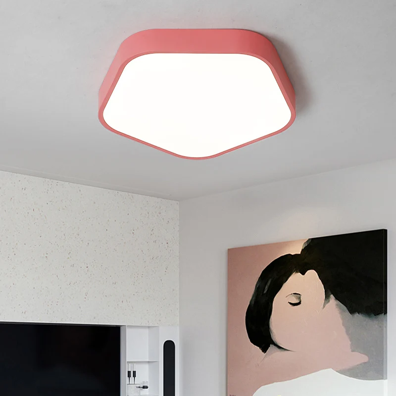 Pentagon Slim Panel Inbouwlamp Eenvoudige stijl acrylplafondlamp voor studeerkamer Clearhalo