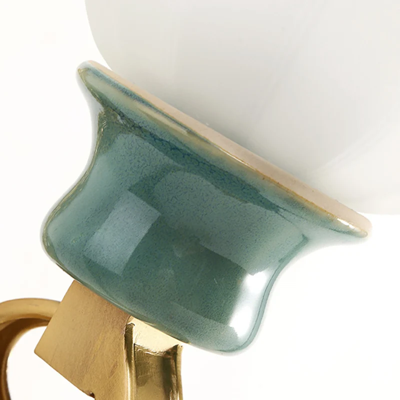 Petal Shade slaapkamer wandmontage lamp vintage stijlvol matglas 1/2-lamp gouden afwerking wandkandelaar Clearhalo