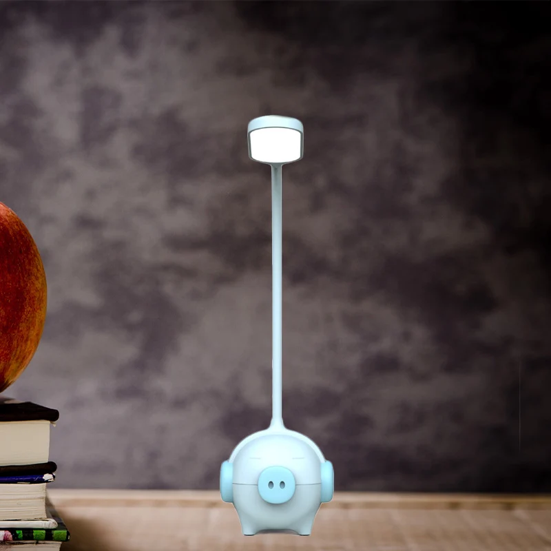 Piggy Kindergarten LED Bureaulamp 1 Hoofd Dierenleeslamp met flexibele zwanenhals Clearhalo
