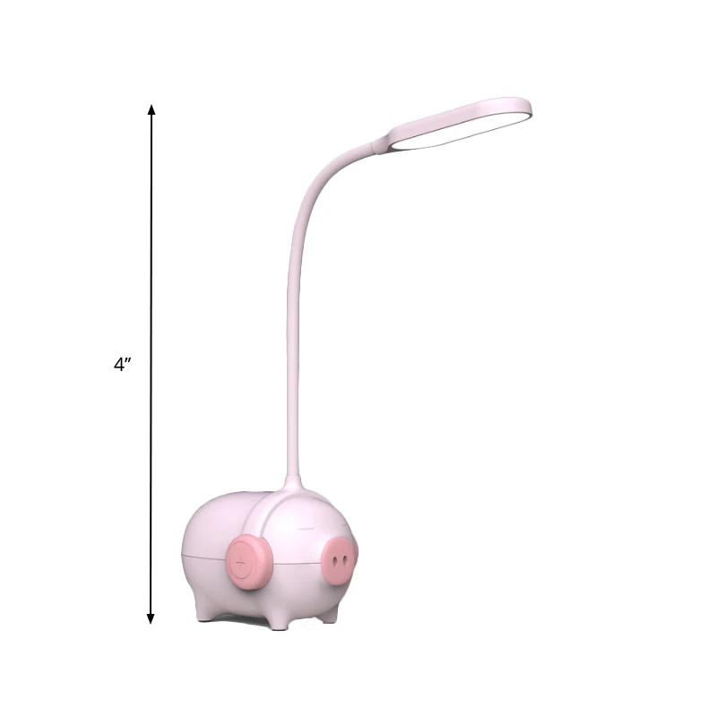 Piggy Kindergarten LED Bureaulamp 1 Hoofd Dierenleeslamp met flexibele zwanenhals Clearhalo