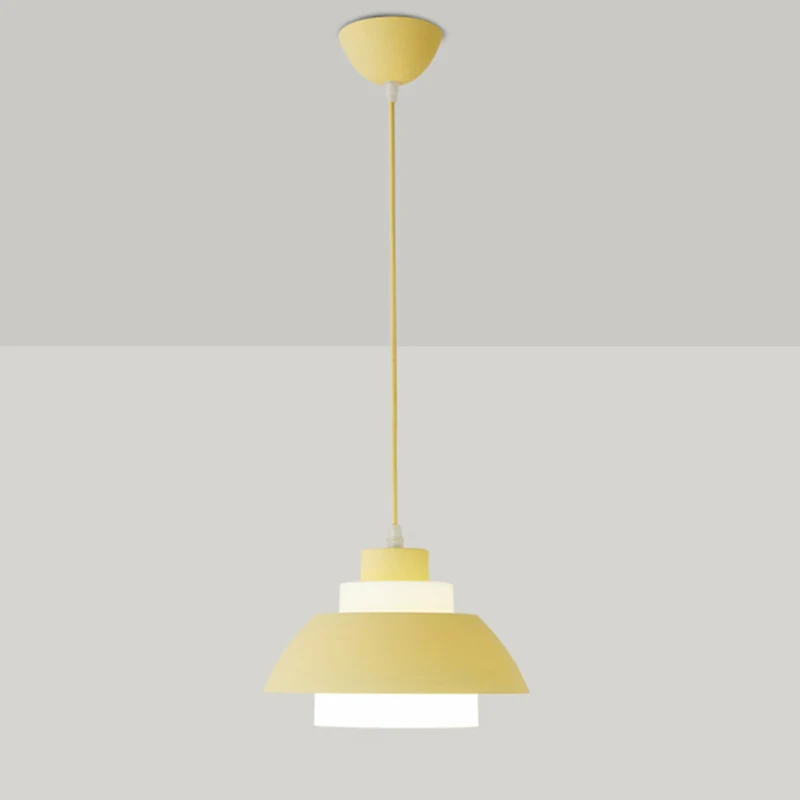 Plafondlamp met aluminium schaal Macaron, hanglamp met één lamp en acrylaatinzetstuk Clearhalo