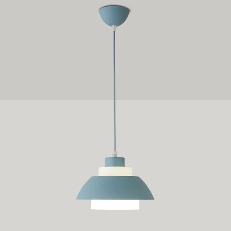 Plafondlamp met aluminium schaal Macaron, hanglamp met één lamp en acrylaatinzetstuk Clearhalo