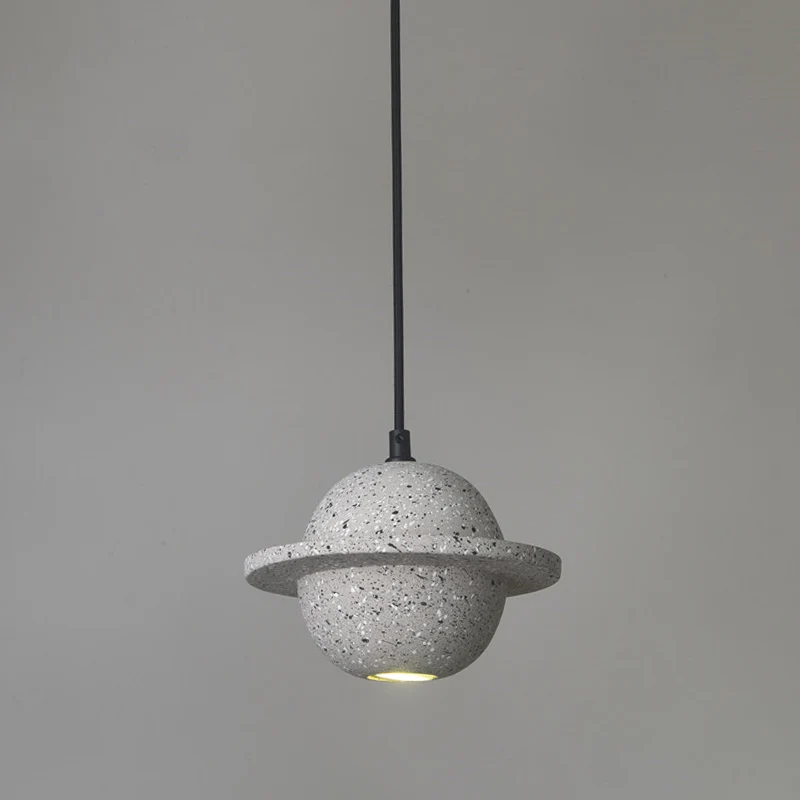 Planeetvormige LED-hanglamp Cement Hanglamp met één lamp de slaapkamer Clearhalo