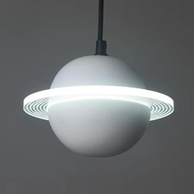 Planeetvormige LED-hanglamp Cement Hanglamp met één lamp de slaapkamer Clearhalo