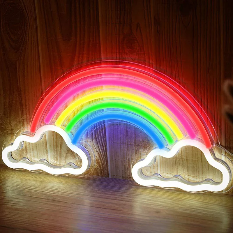 Plastic cartoonvormige USB-wandverlichting Artistiek LED-neon-nachtlampje voor woonkamer Clearhalo