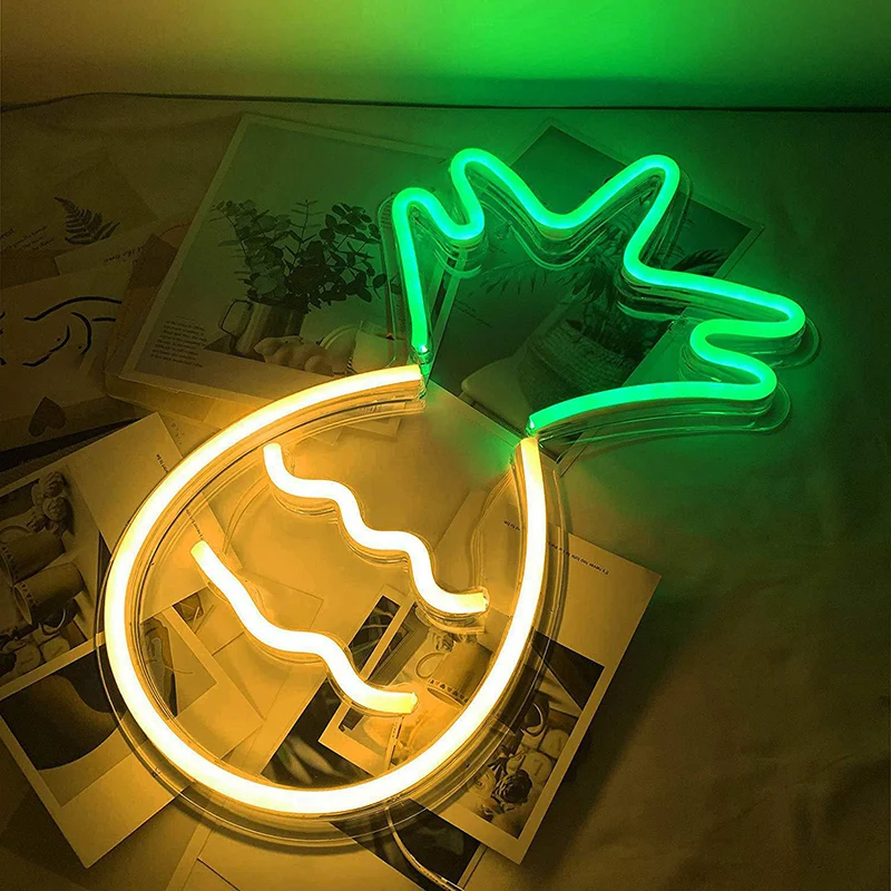 Plastic cartoonvormige USB-wandverlichting Artistiek LED-neon-nachtlampje voor woonkamer Clearhalo