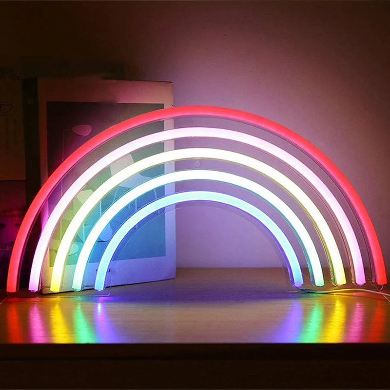 Plastic cartoonvormige USB-wandverlichting Artistiek LED-neon-nachtlampje voor woonkamer Clearhalo