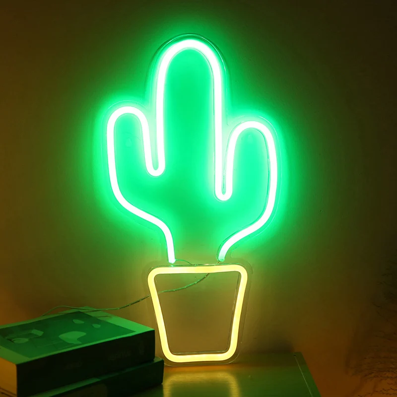 Plastic potcactus-nachtkastjelamp Creatief USB-aangedreven LED-wandnachtlampje wit Clearhalo
