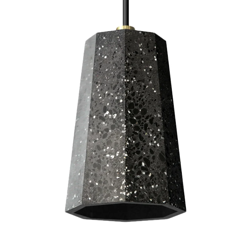 Polygon Restaurant-plafondhanglamp Terrazzo 1-kops Scandinavische hanglampenset zwart/rood/groen Clearhalo